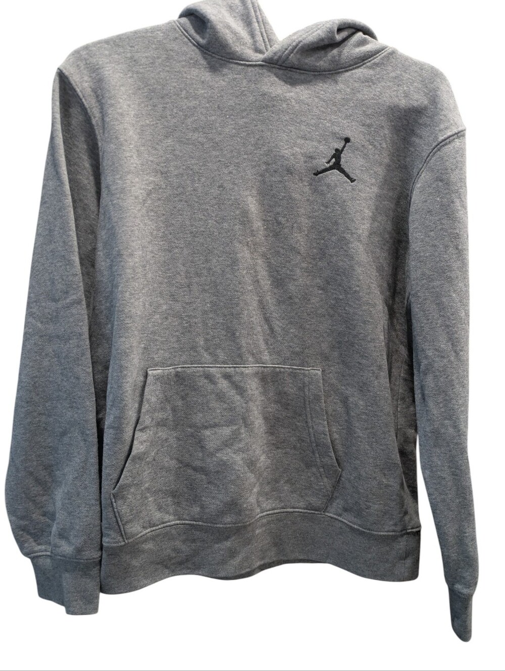 Jordan Grey Hooded Pullover with Black Jumpman
